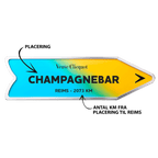 Veuve Clicquot Veuve Clicquot Yellow Label Brut NV 75 cl. Personliggør Blue Arrow Tin kasse - PremiumBottles